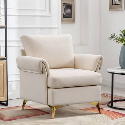 Prelife Overisezed Comfy Mid Century Accent Chairs for Living Room