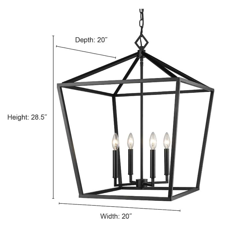 Millennium Lighting Ritner 4 Light 20" Wide Taper Candle Pendant