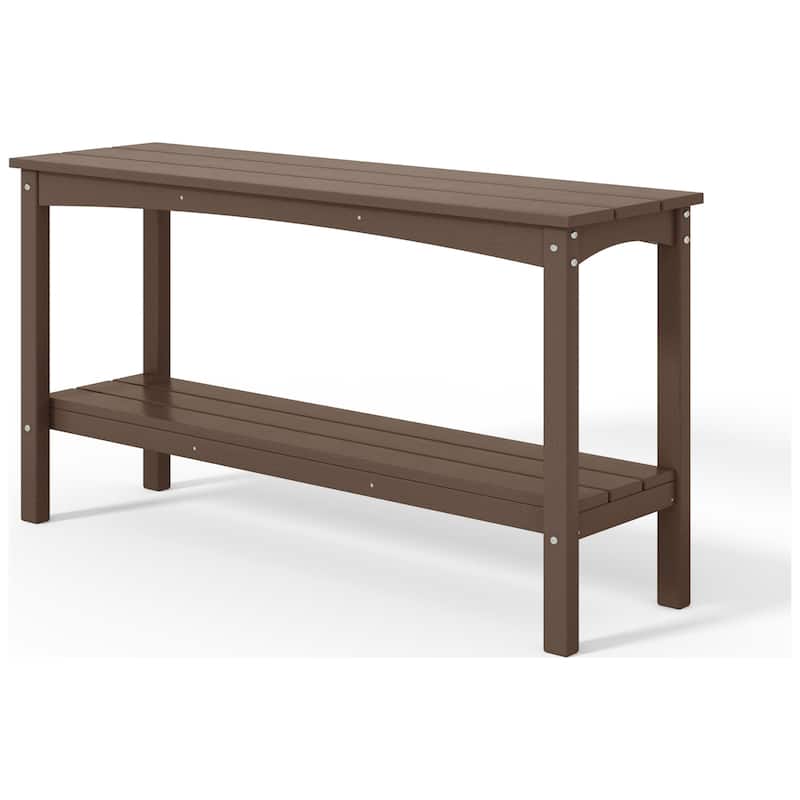 Laguna Hdpe All Weather Outdoor Patio Two Shelf Table