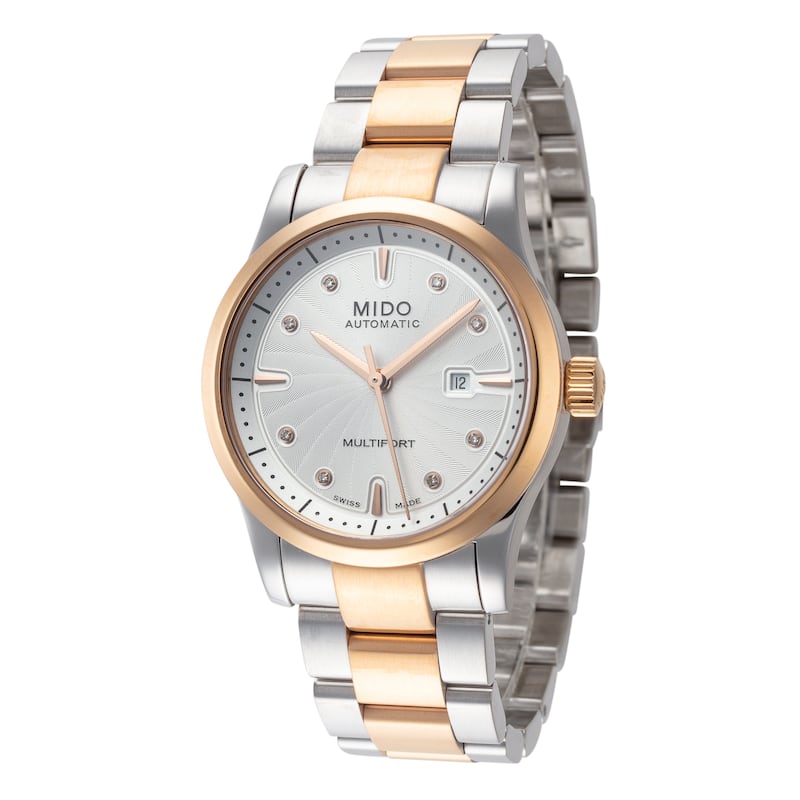 Mido Women's Multifort 31mm White Dial Stainless Steel Automatic Watch - Two-Tone - One Size