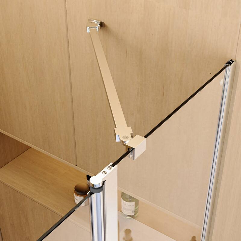 43"W x 58"H Frameless Folding Pivot Tub Door