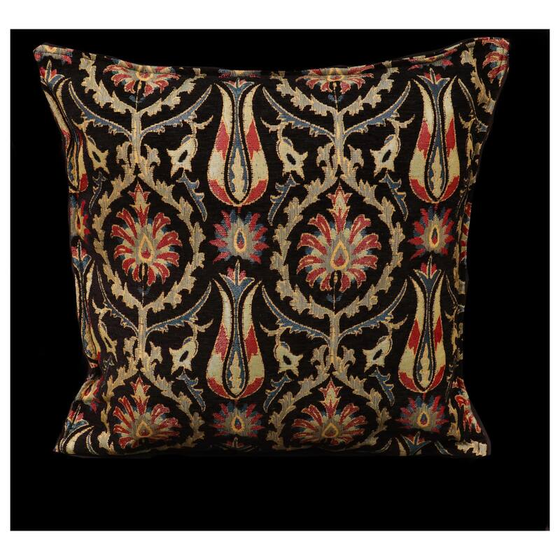 Suzani Tulip Chenille Turkish Decorative Pillow