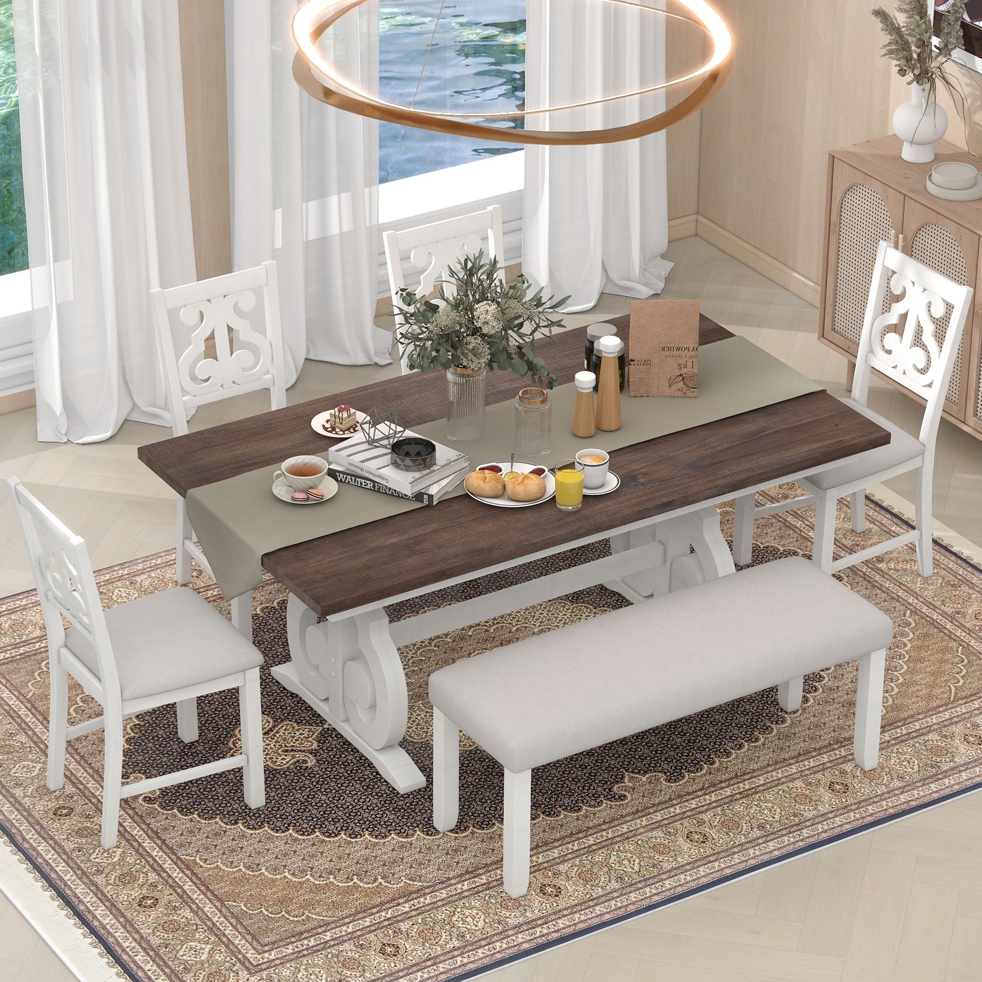 Dining table and chairs on finance sales