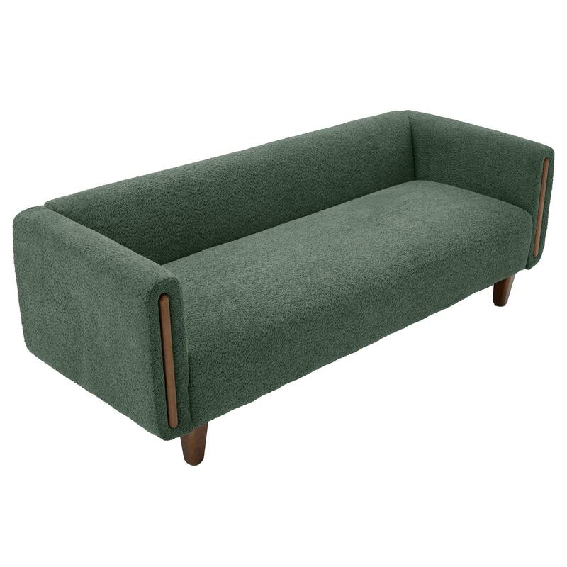 Christopher Knight Home - Soft Upholstered 78.7" 3-Seater Sofa with Rubberwood Legs