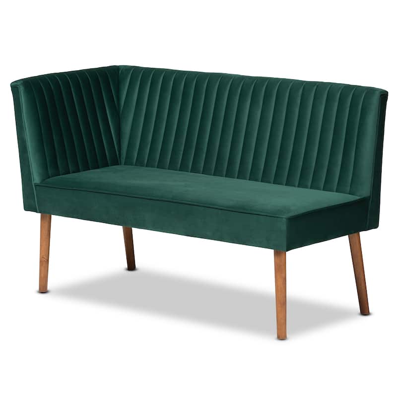 Alvis Mid-Century Velvet Dining Nook Banquette Set(2PC)