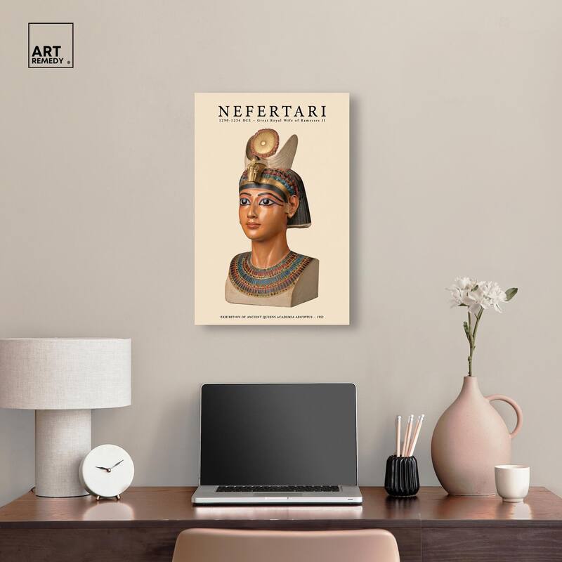 Ancient Egyptian Queen Canvas by Art Remedy, Gallery Wrapped