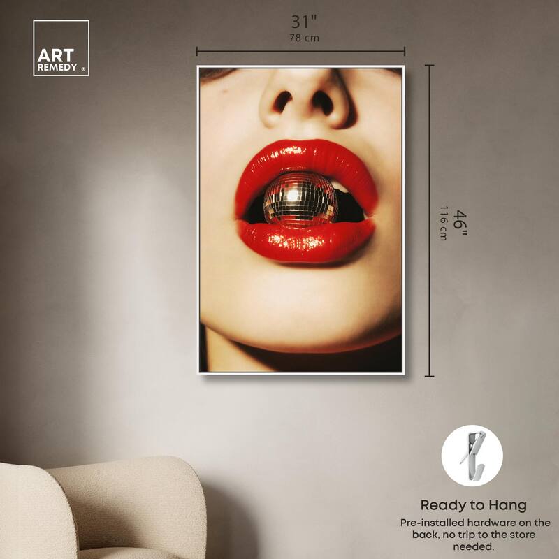Disco Lips Canvas by Art Remedy