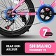 preview thumbnail 4 of 6, 20-Inch Kids Mountain Bike with 7-Speed, Front Suspension, Disc & V-Brakes, for Ages 8-12, Ergonomic Steel Frame - Pink