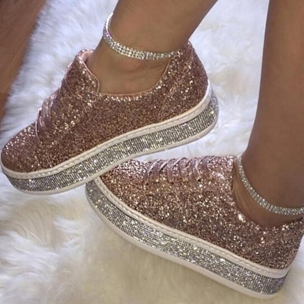 platform sneakers with stars
