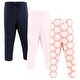 preview thumbnail 1 of 0, Hudson Baby Infant Girl Cotton Pants and Leggings, White Coral Daisy, 2T White Coral Daisy - 2T