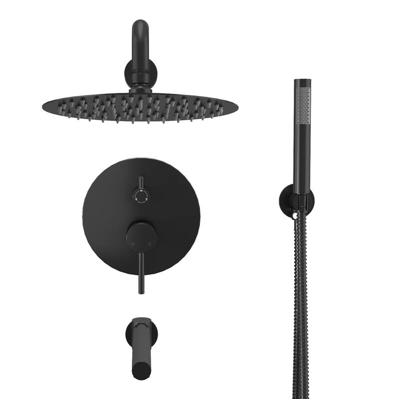 10-Inch Wall Mount Round Shower Set