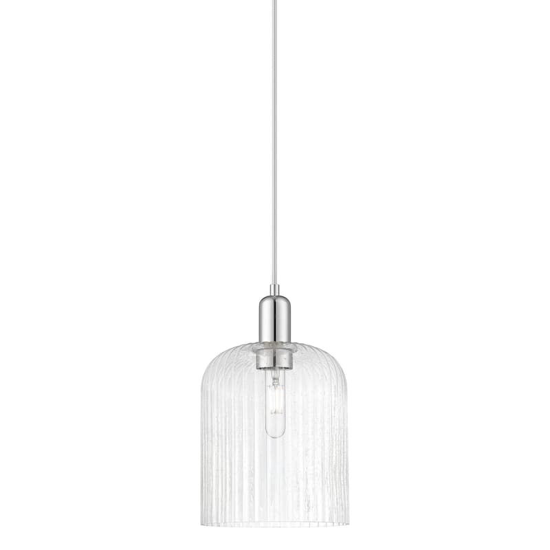 Innovations Lighting 716-1P-14-8 Bridal Veil Pendant Bridal Veil 8" - Polished Chrome / Seedy
