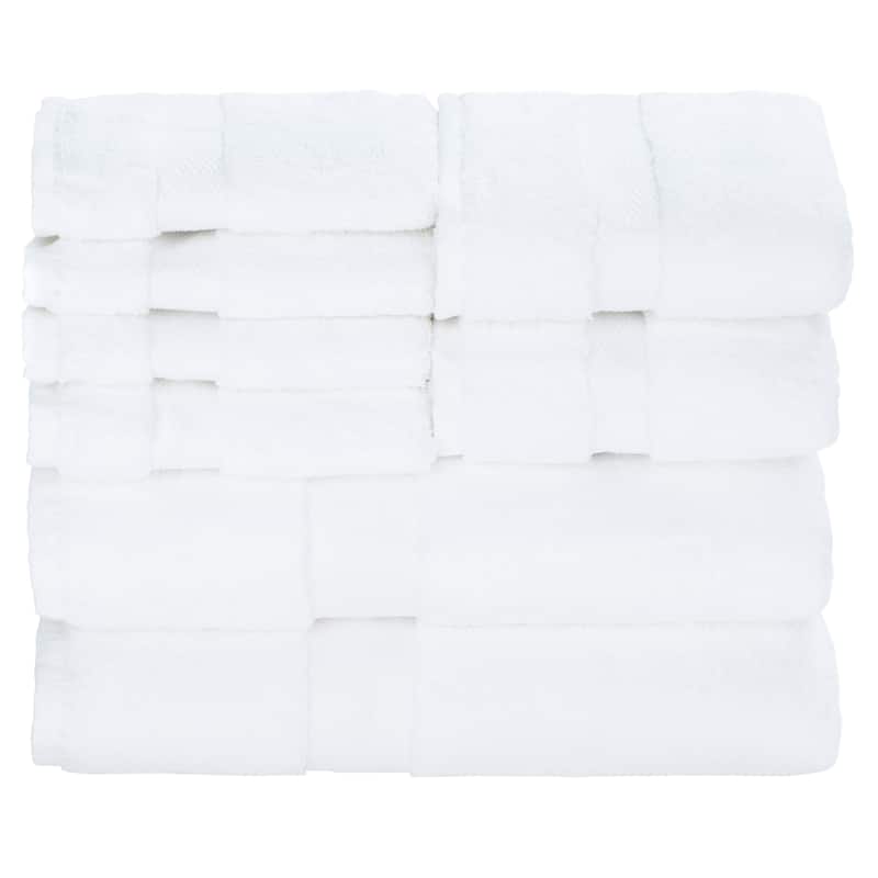 SAFAVIEH Super Plush 8-Piece Towel Bundle - White