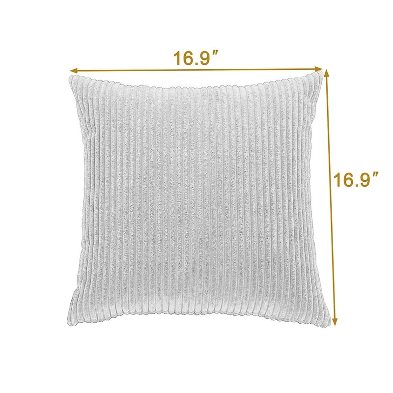 Corduroy Throw Pillow Striped Pillow for Couch Set of 2