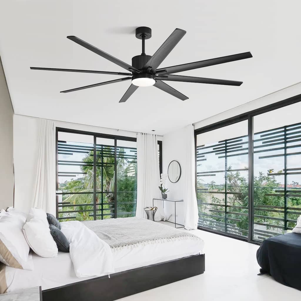 Quiet Reversible DC Motor Smart Ceiling Fan with Light and Remote, Adjustable Color Temperature, Timing Functions