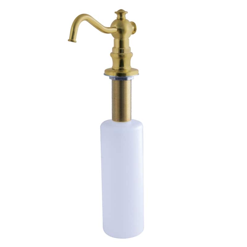 Kingston Brass Vintage Curved Nozzle Metal Soap Dispenser - Brushed Brass