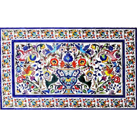 60in x 36in Kitchen Backsplash Design 60pc Tile Ceramic Wall Mural