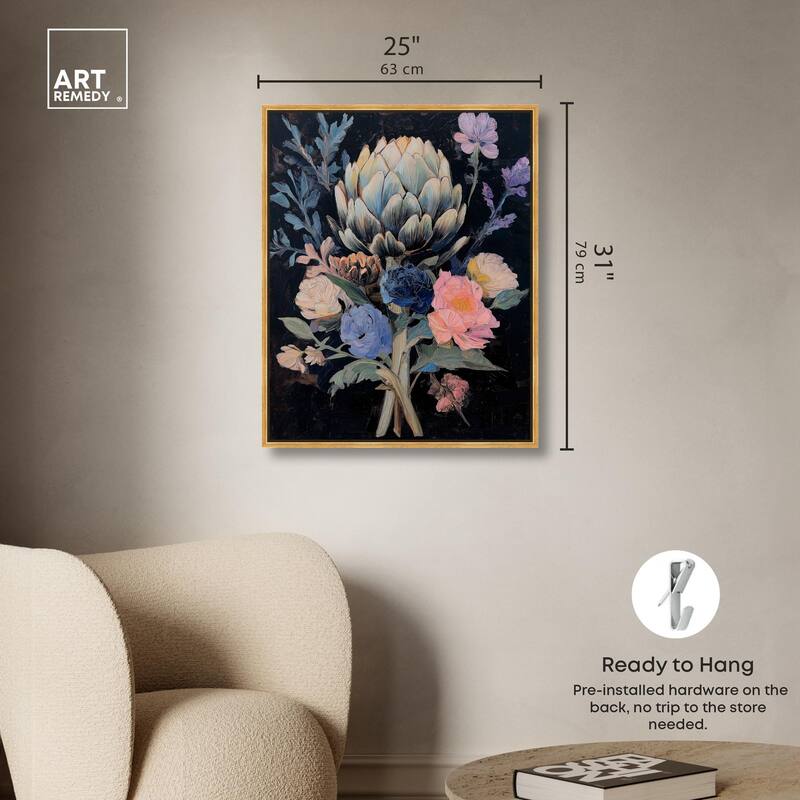 Moody Artichoke I Canvas by Art Remedy