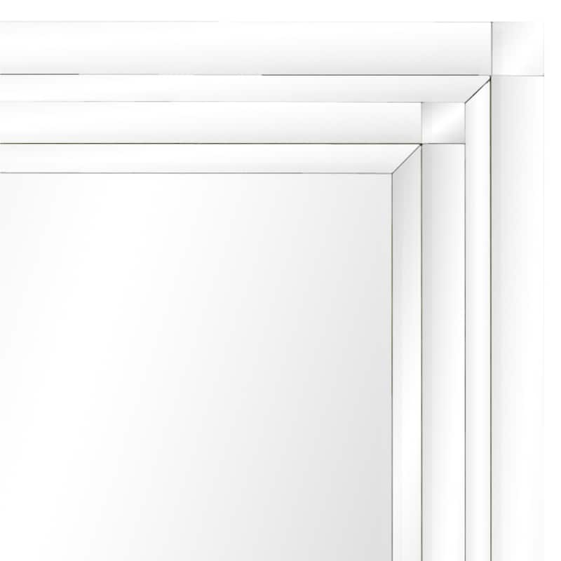 Glass Wall Mirror - Silver - Roche River Decor - 2"W x 39"L x 40"H