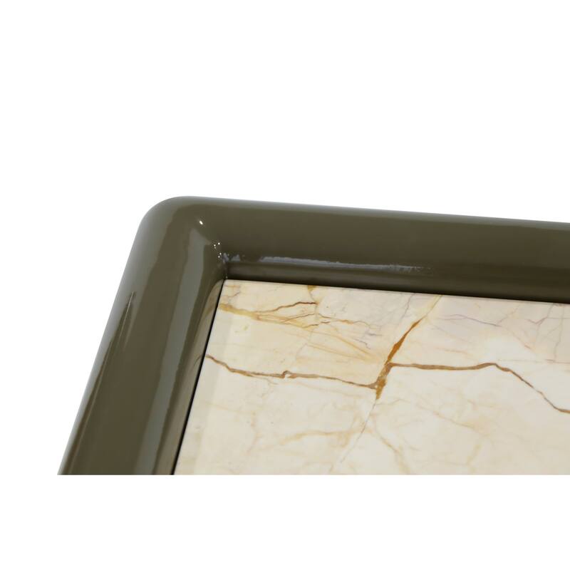 Gattis Home High Glossy Marble End Table