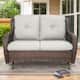 Option Brown Rattan - Beige Cushion