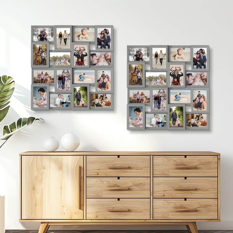 16 Opening Collage Picture Frames Large Photo Frame Collage Wall Hanging for 4x6 Photo