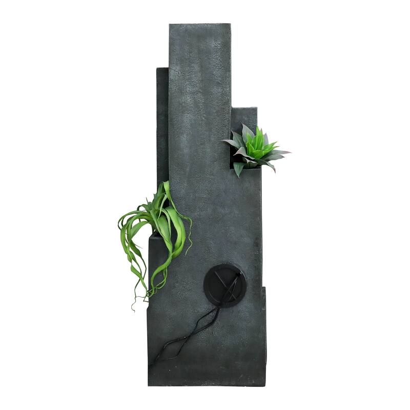 50.7in H Modern Cascading Indoor Outdoor Fountain w LEDs Fountain for Garden