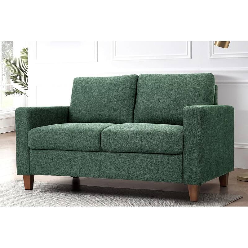 US Pride Furniture Miles Mid Century Modern Loveseat 2 Seater Sofa Couch with Reversible Back Pillows Large