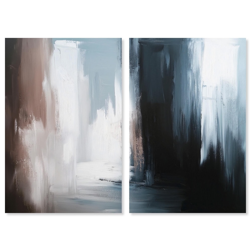 Chiaroscuro Canvas Set of 2 by Art Remedy, Gallery Wrapped