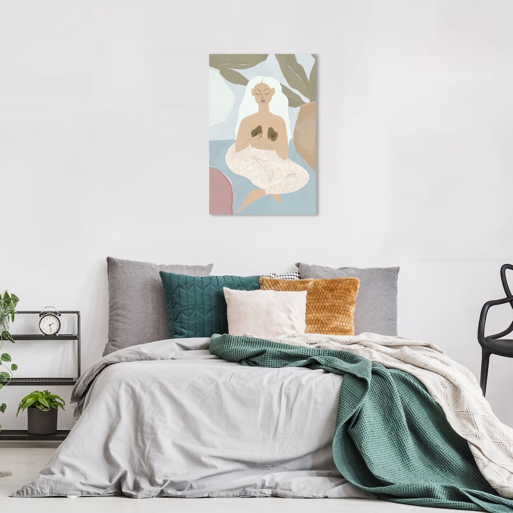 Wynwood Studio Canvas Spiritual and Religious Submerge Brown and Tan Bohemian & Eclectic Wall Art Canvas Print