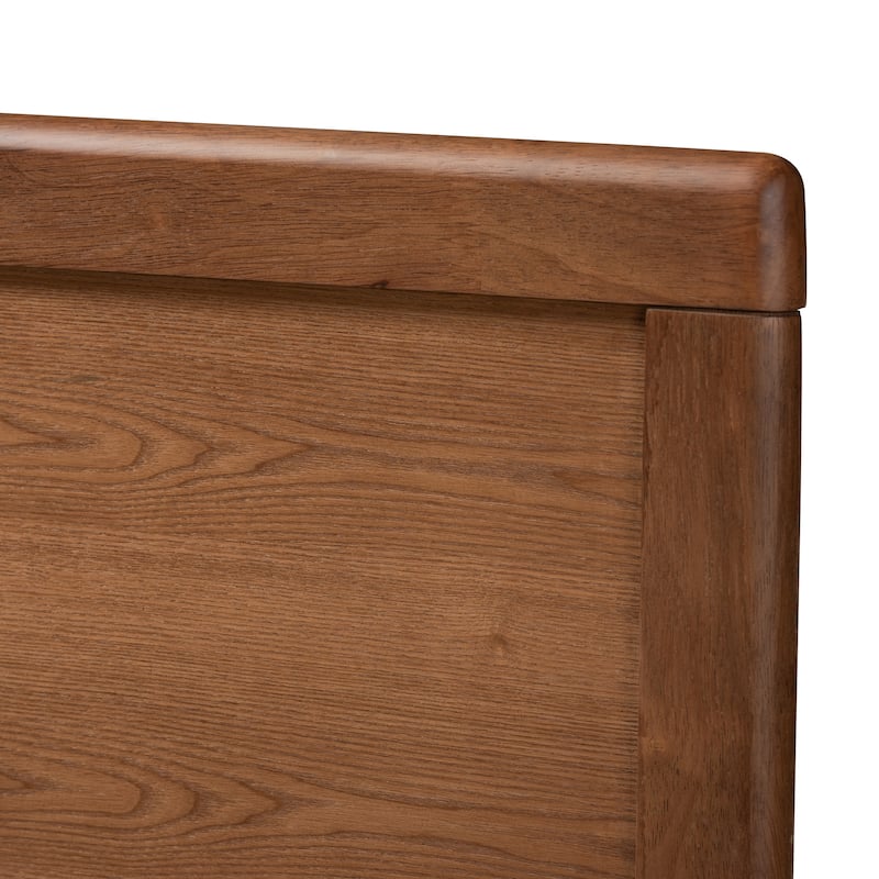 Carson Carrington Ulvsta Mid-century Walnut Wood Platform Bed