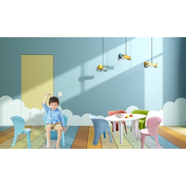 slide 2 of 6, Elephant Polypropylene Kids Chair, Set of 4