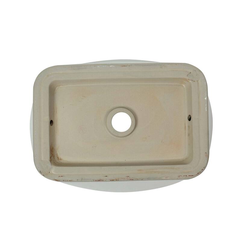 20" x 14" Modern Oval Vessel Sink - Matte White Exterior with Black Interior - 20" x 14"