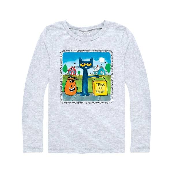 Shop Pete The Cat Trick Or Treat Youth Girl Long Sleeve Tee