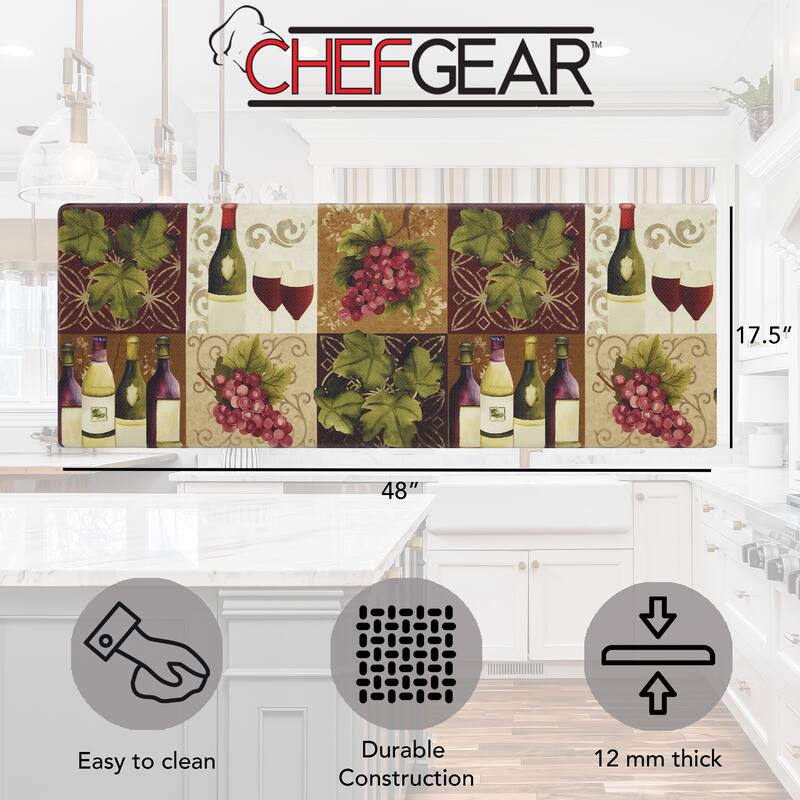 Coffee Cup Party Novelty or Wine Tile Anti-Fatigue Kitchen Wellness Mat