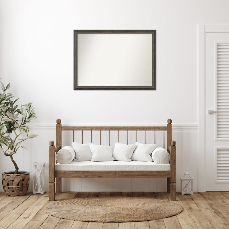 Upcycled Non-Beveled Wood Framed Wall Mirror