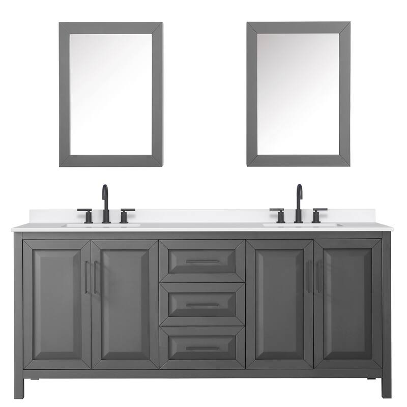 Wyndham Collection WCV252580D-QTZ-US3MED Daria 80" Free Standing