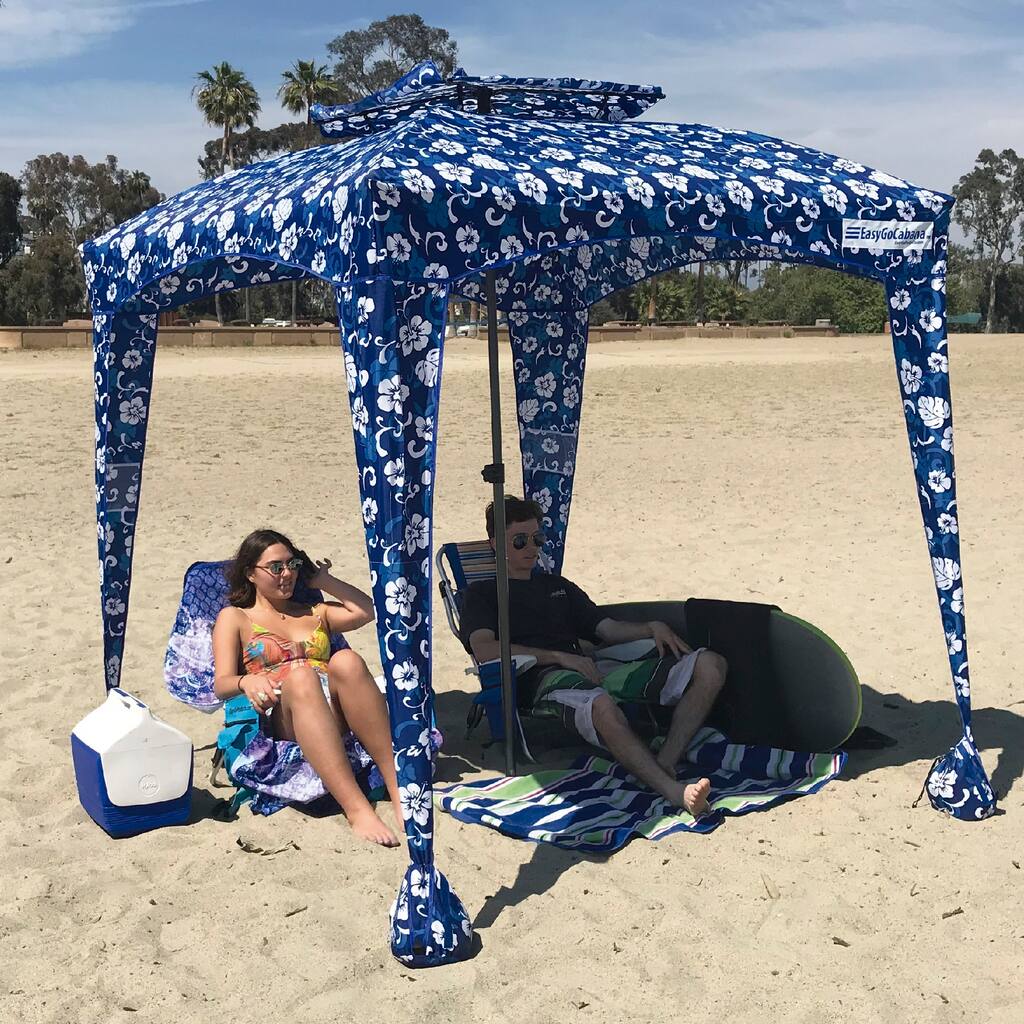 EasyGo Cabana 6ft X 6ft Beach & Sports Cabana Stays Cool & Comfortable