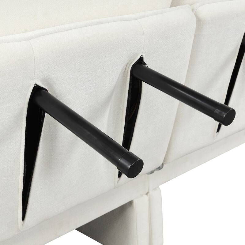 Convertible Recliner Futon Sofa with Adjustable Backrest