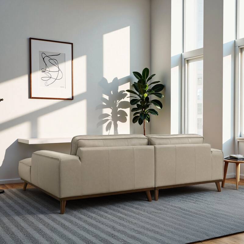 Dayton Genuine Leather Sectional with Chaise