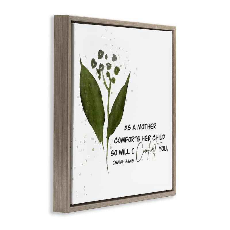 Stupell Proverb & Abstract Flower Framed Floater Canvas Wall Art Design By Amber Clarkson