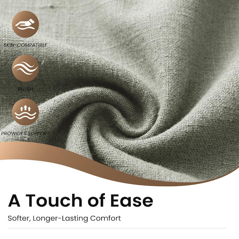 Open Back Upholstered Wood Frame Dining Chair Fabric Seat