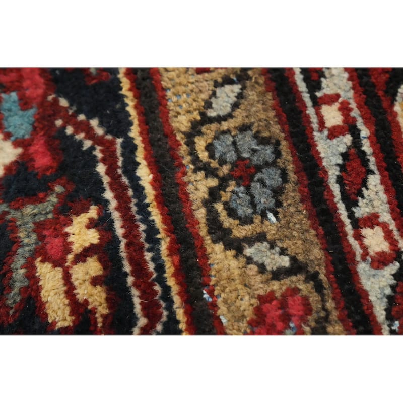 Hand Knotted Oriental 100% Wool Carpet Traditional Floral Red Mahal Area Rug - 12' 2'' X 9' 5''