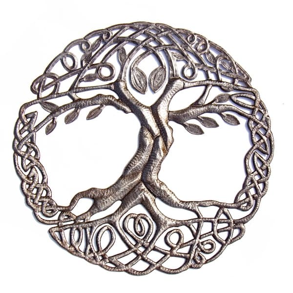 slide 2 of 9, Handmade Celtic Tree of Life Wall Art (Haiti)