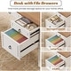 preview thumbnail 147 of 156, Farmhouse Executive L Shaped Desk Home Office Desk with Drawers and Storage Cabinet & Power Outlet