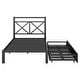 preview thumbnail 9 of 7, Metal Platform Bed with 2 Drawers, Twin