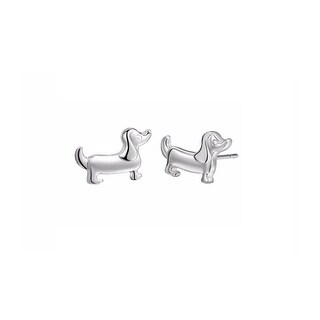Dew Orecchini A Bottone In Argento Sterling A Forma Di Scottie Dog, Modello Mini Dinky, 4863HP024 - Gioielli Per Donna, Idea Regalo
