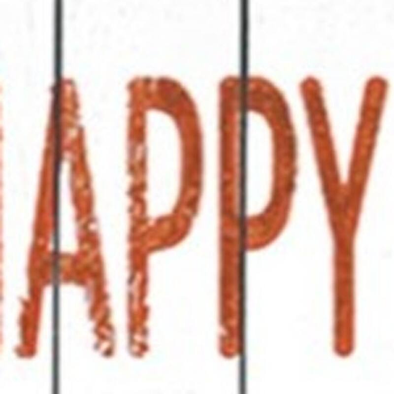 HomeRoots 72" White And Orange Solid Wood Happy Fall Porch Sign