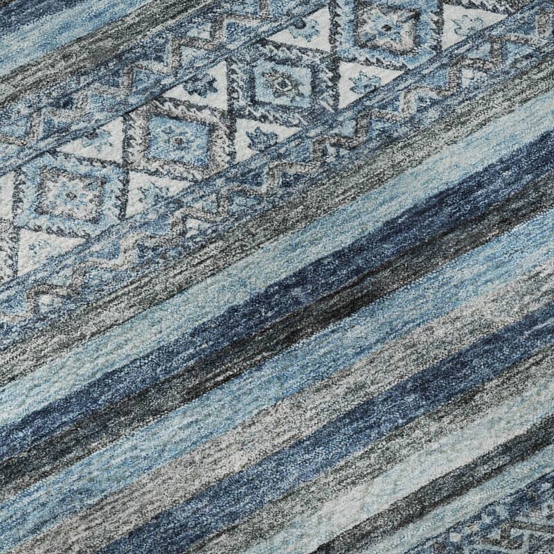 Premium Washable Super Soft Global Stripes Mayfield Rug