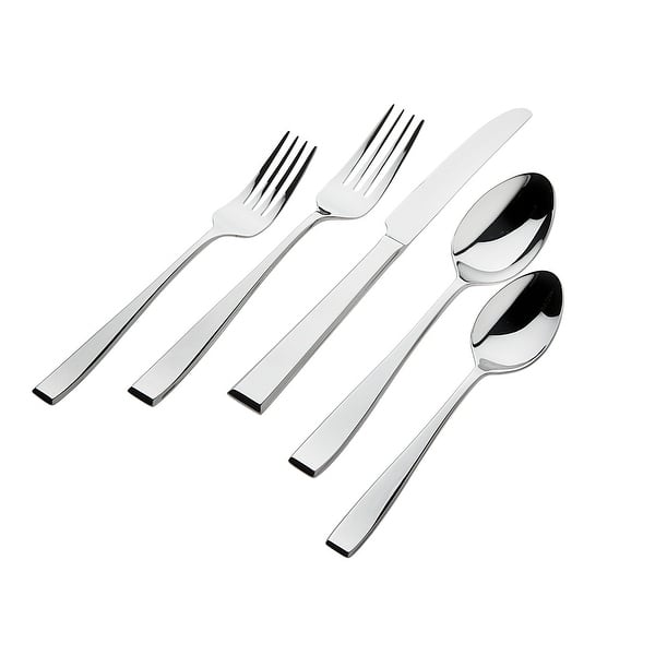 Chisel Mirrored 18/0 Stainless Steel 20 Piece Flatware Set, Service For ...